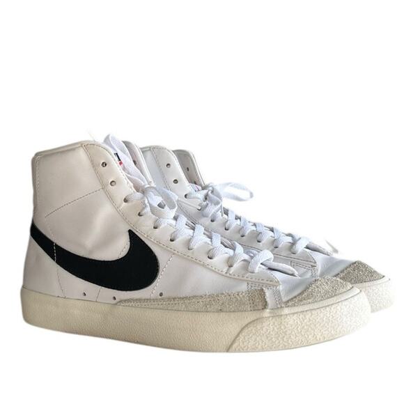 Women Nike Blazer Mid 77 554725-095 Leather Athletic Sneaker Shoes Size 11 White - Picture 3 of 6